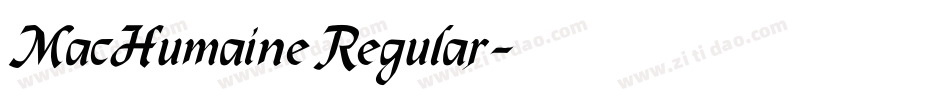 MacHumaine Regular字体转换